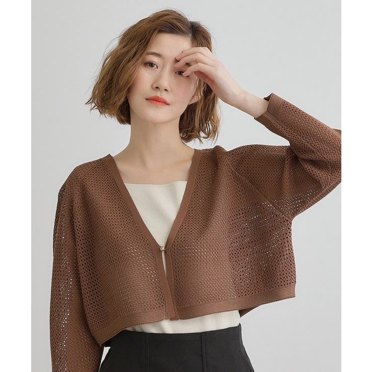 ワイドスリーブメッシュカーディガン | grove | 詳細画像10 