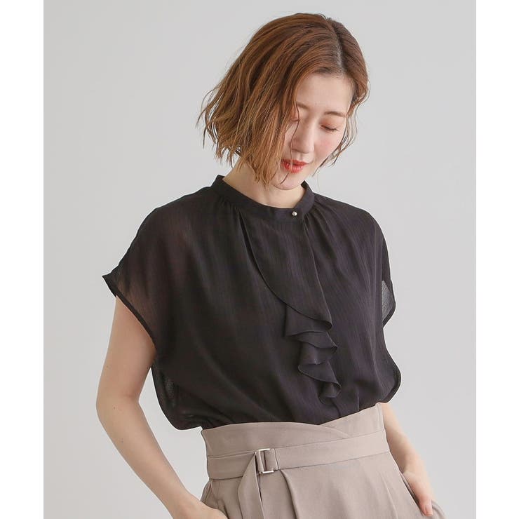 フロントラッフルフリルブラウス | grove | 詳細画像6 