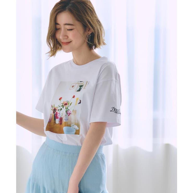 ピンク・レッド系フラワー(003) | 【コラボITEM】DILIGENCE PARLOUR フォトベーシックTシャツ | grove