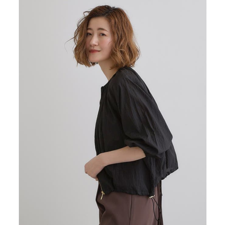 【洗える】シアーナイロンギャザーブルゾン | grove | 詳細画像1 