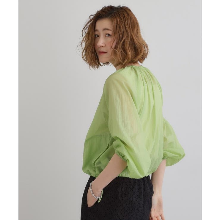 【洗える】シアーナイロンギャザーブルゾン | grove | 詳細画像6 