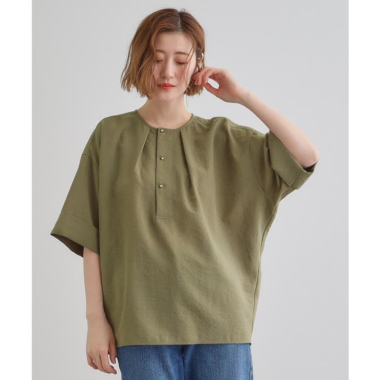 カーキ(027) | ドルマンタックシャツ | grove