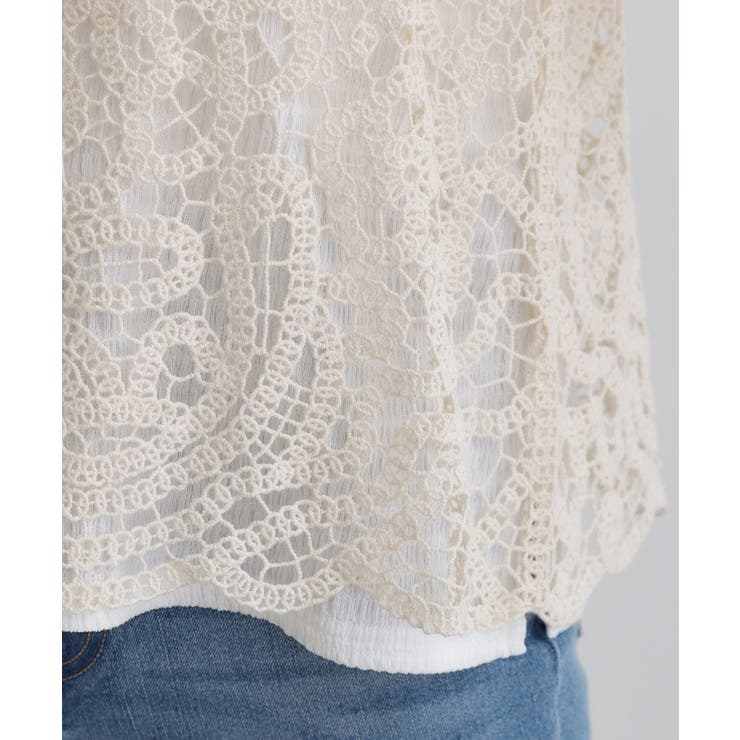 1枚でお洒落に決まるレースビスチェ×ブラウスSET | grove | 詳細画像27 