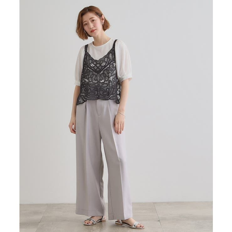 1枚でお洒落に決まるレースビスチェ×ブラウスSET | grove | 詳細画像10 