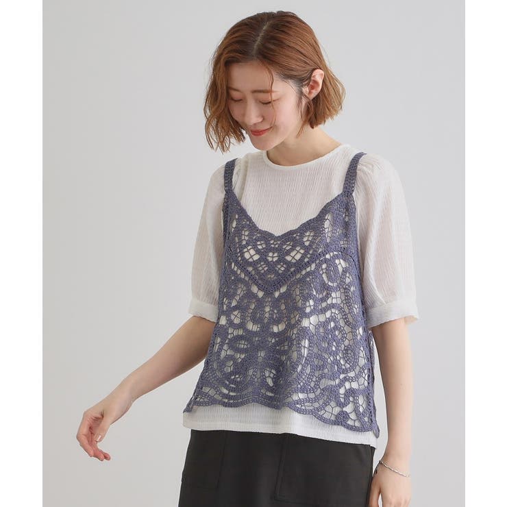 1枚でお洒落に決まるレースビスチェ×ブラウスSET | grove | 詳細画像18 