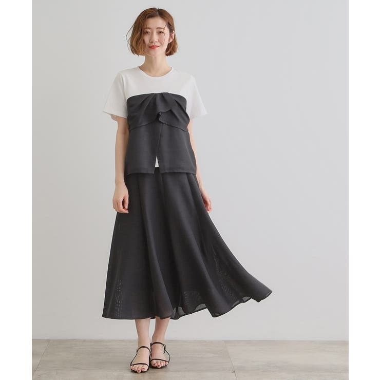 【大人のリゾートスタイル/SETUP】麻調フレアスカート | grove | 詳細画像3 