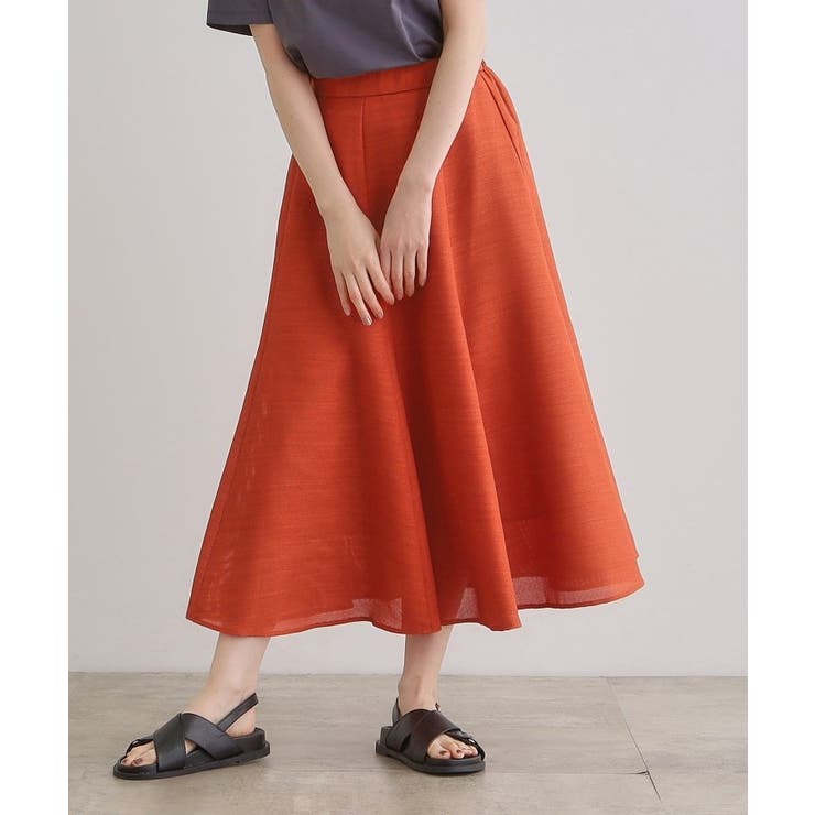 【大人のリゾートスタイル/SETUP】麻調フレアスカート | grove | 詳細画像10 