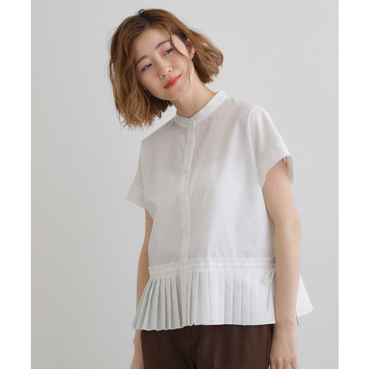 キレイに見えて嬉しい 裾プリーツシャツ | grove | 詳細画像1 