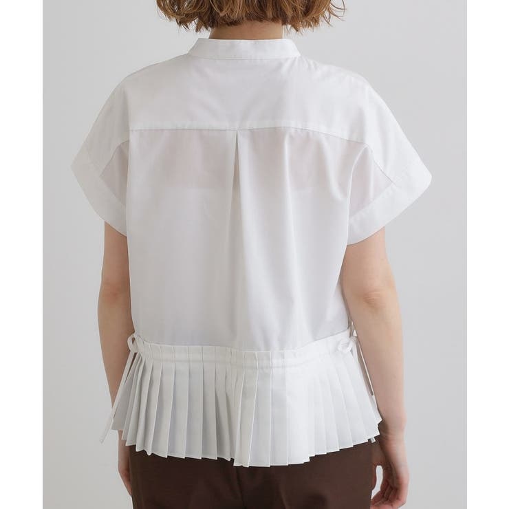 キレイに見えて嬉しい 裾プリーツシャツ | grove | 詳細画像16 