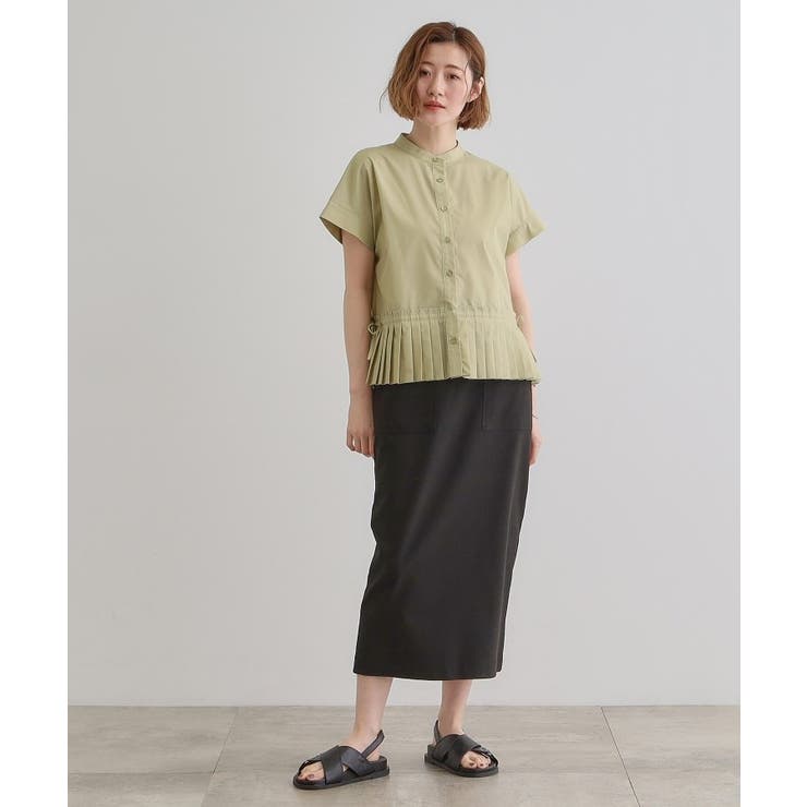 キレイに見えて嬉しい 裾プリーツシャツ | grove | 詳細画像11 
