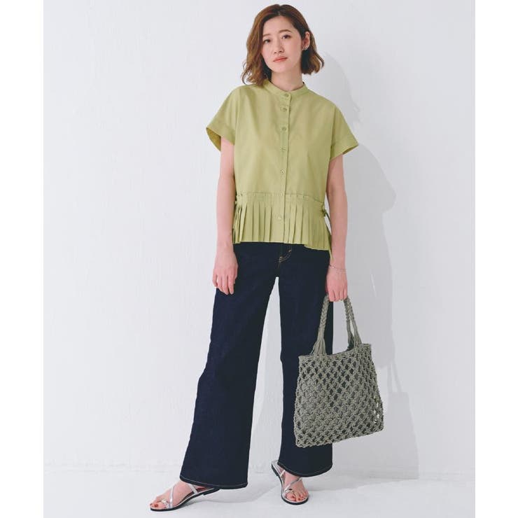 キレイに見えて嬉しい 裾プリーツシャツ | grove | 詳細画像12 