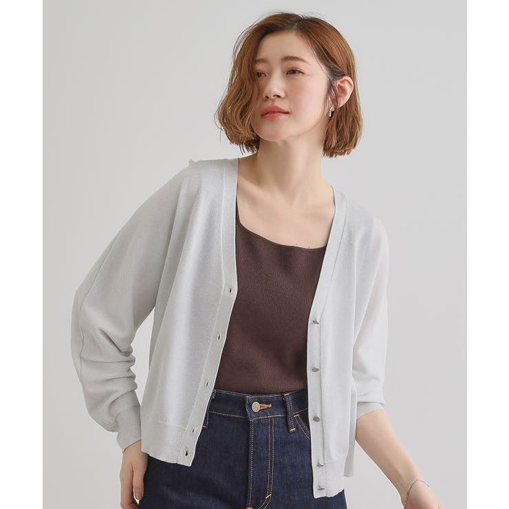 オフホワイト(003) | 【UV／冷感／抗ピル】ラメドルマンカーディガン | grove