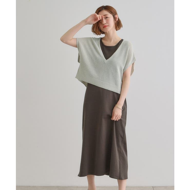 ラメベスト×ニットワンピースSET | grove | 詳細画像15 