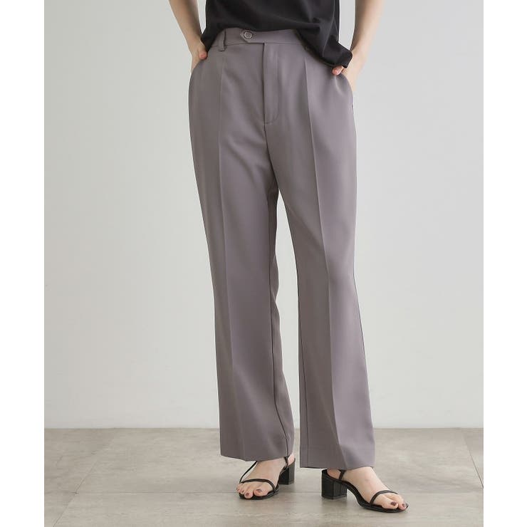 ひんやり、すらり。夏の美シルエット ドレープストレートパンツ | grove | 詳細画像1 