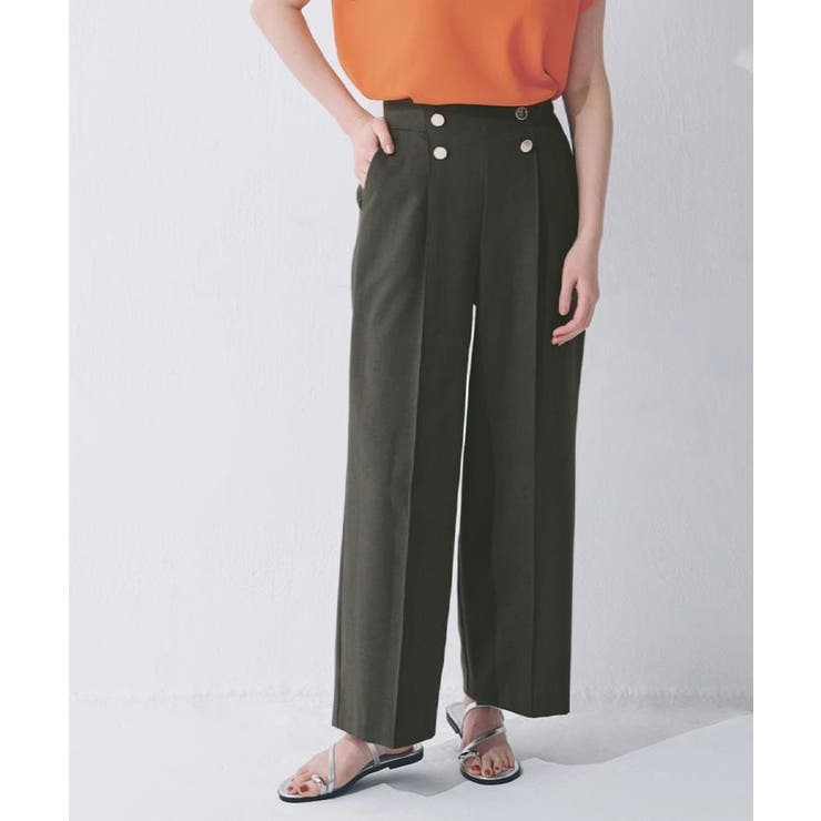 チャコールグレー(014) | さらっと快適 ピンタックマリンパンツ | grove