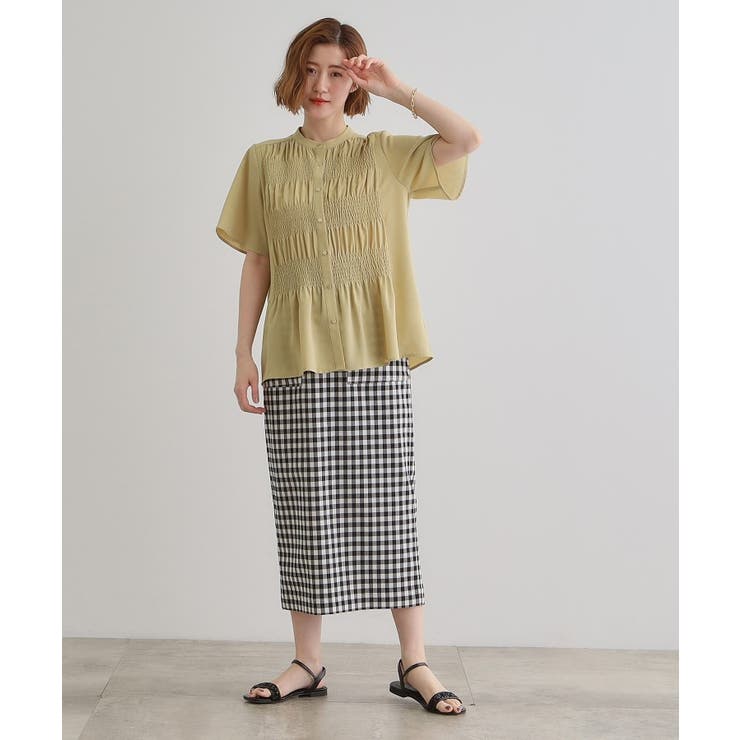 大人の抜け感シアースラブシャーリングブラウス | grove | 詳細画像11 