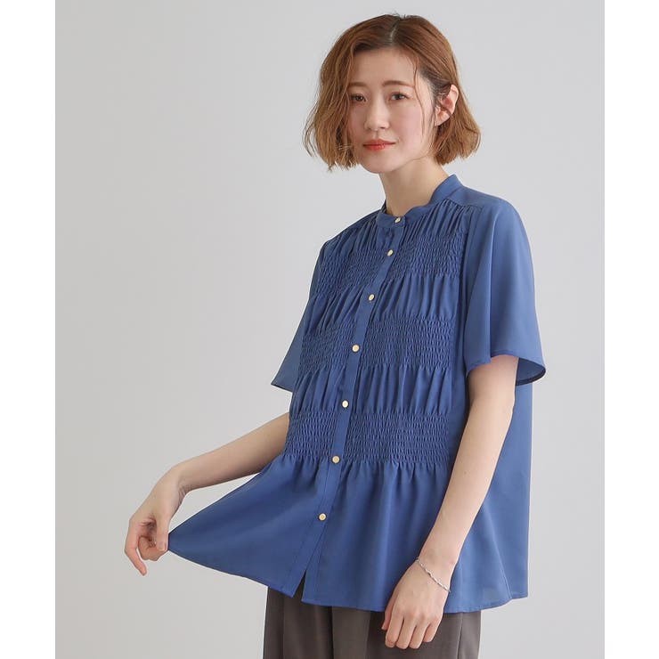 大人の抜け感シアースラブシャーリングブラウス | grove | 詳細画像13 