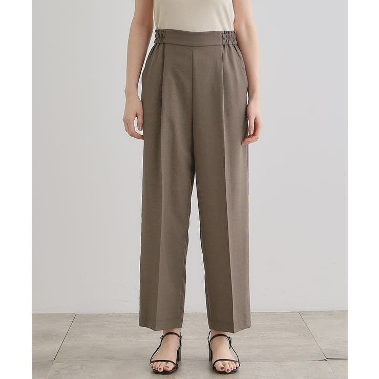 【洗える・シワになりにくい】麻調センタープレスワイドパンツ | grove | 詳細画像20 