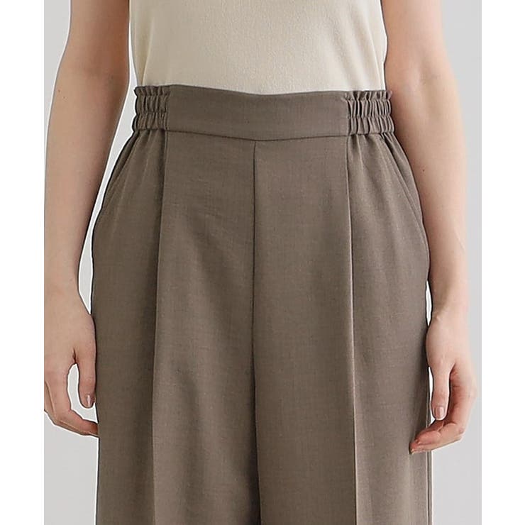 【洗える・シワになりにくい】麻調センタープレスワイドパンツ | grove | 詳細画像23 