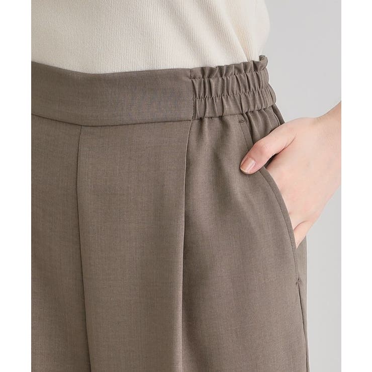 【洗える・シワになりにくい】麻調センタープレスワイドパンツ | grove | 詳細画像24 