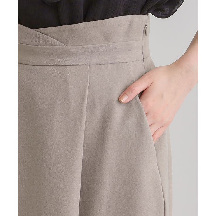 エレガントに着こなすラップ風タックスカート | grove | 詳細画像16 