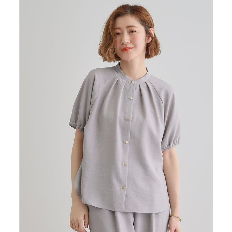 【洗える・シワになりにくい】麻調スリーブドロストブラウス | grove | 詳細画像6 