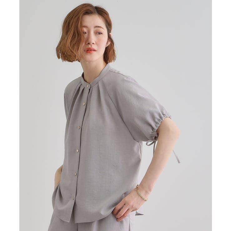 【洗える・シワになりにくい】麻調スリーブドロストブラウス | grove | 詳細画像7 