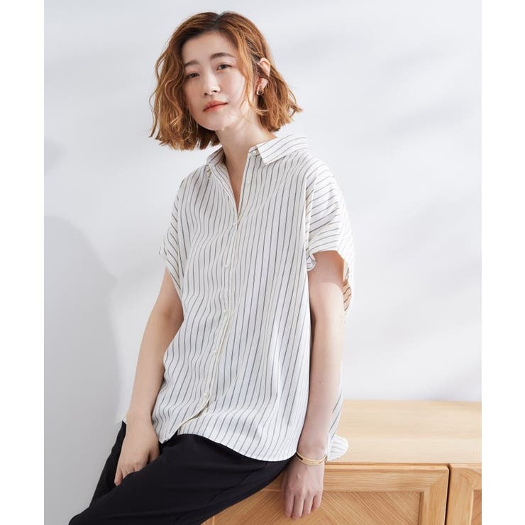 【雑誌掲載】お手入れ楽ちんが嬉しい機能付き！大人のキレイとろみシャツ | grove | 詳細画像14 