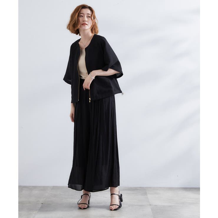 透け感と立体感で魅せる、大人の夏のメッシュワイドスリーブジャケット | grove | 詳細画像3 