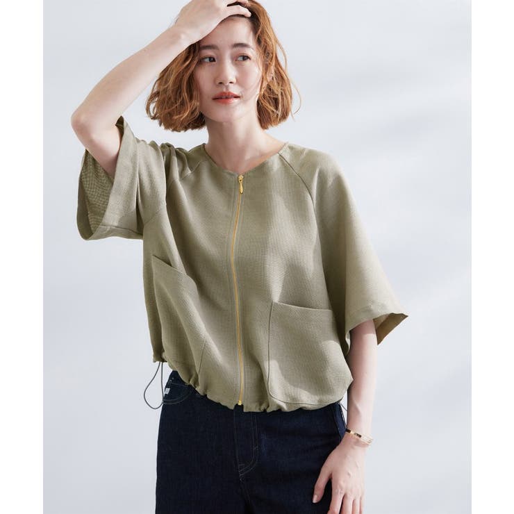 透け感と立体感で魅せる、大人の夏のメッシュワイドスリーブジャケット | grove | 詳細画像5 