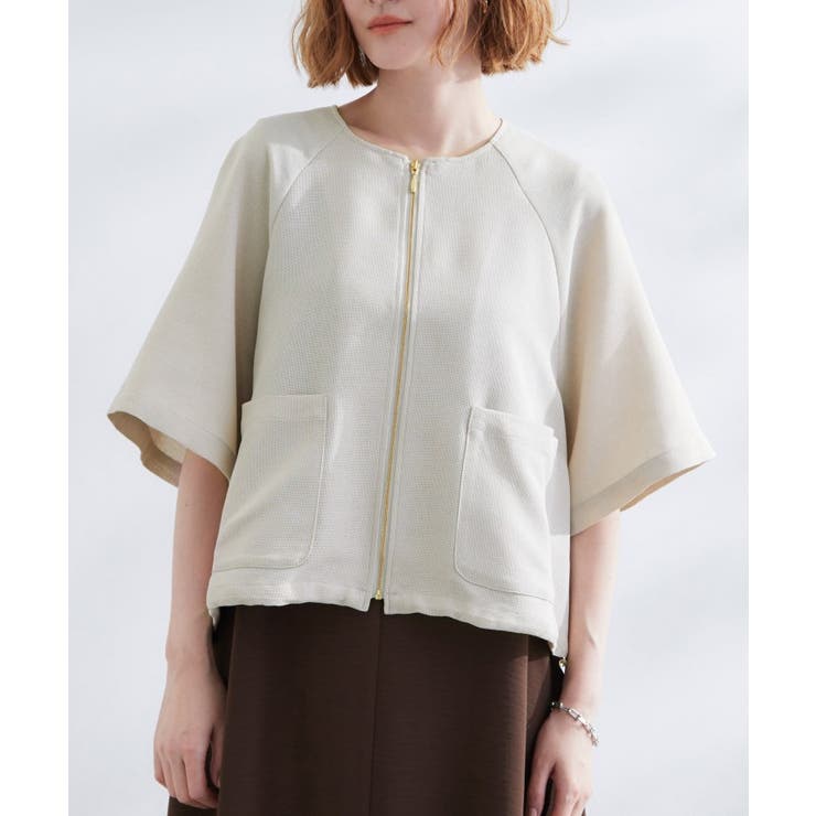 透け感と立体感で魅せる、大人の夏のメッシュワイドスリーブジャケット | grove | 詳細画像14 