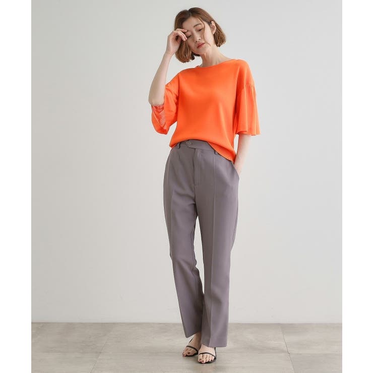 【嬉しい機能付き】やわらかドライタッチシアーフレアスリーブニット | grove | 詳細画像19 