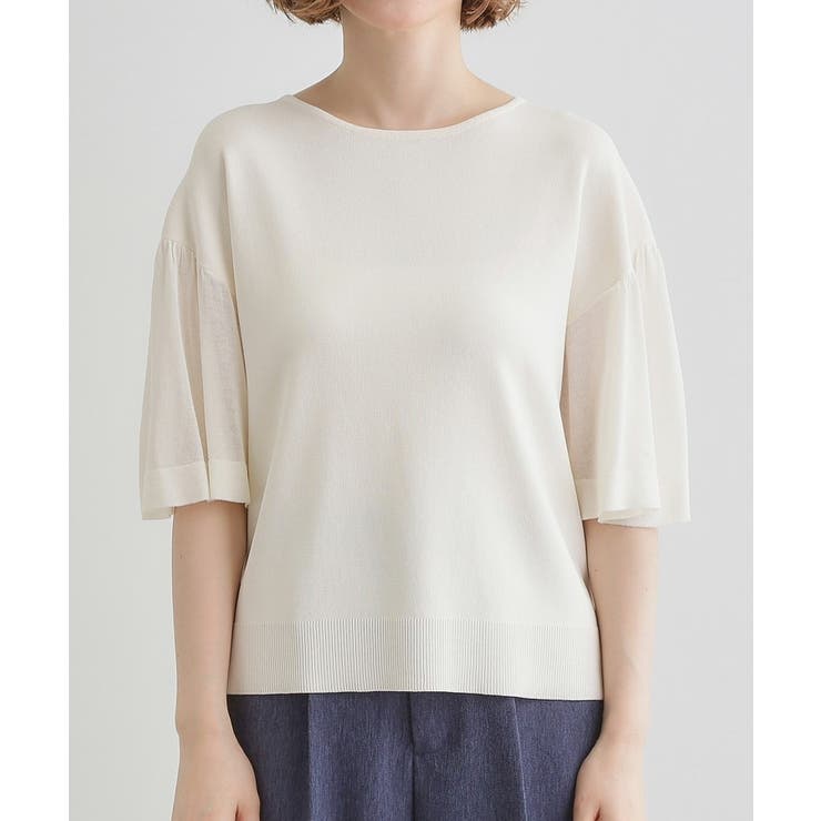 【嬉しい機能付き】やわらかドライタッチシアーフレアスリーブニット | grove | 詳細画像26 