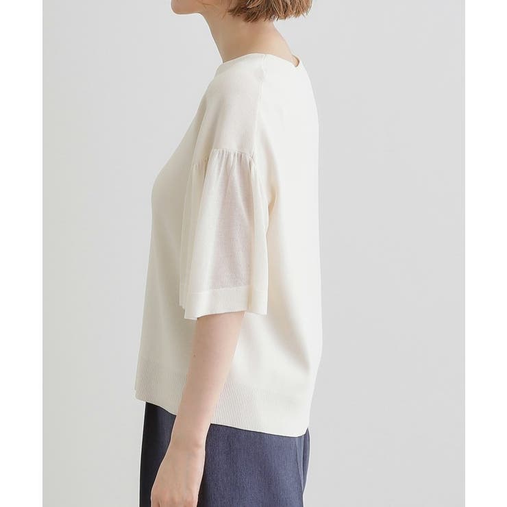 【嬉しい機能付き】やわらかドライタッチシアーフレアスリーブニット | grove | 詳細画像27 