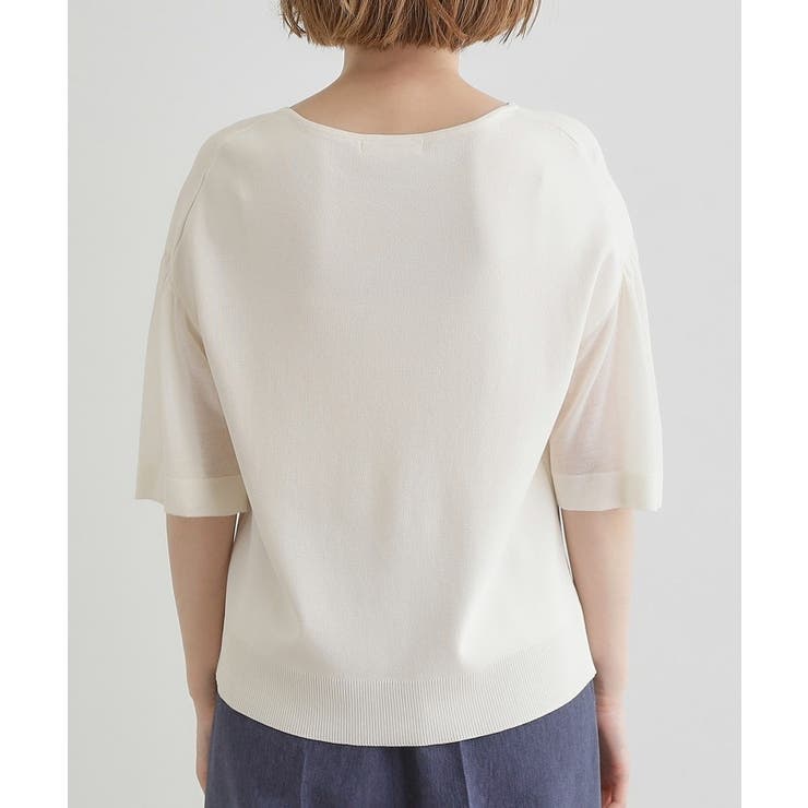 【嬉しい機能付き】やわらかドライタッチシアーフレアスリーブニット | grove | 詳細画像28 