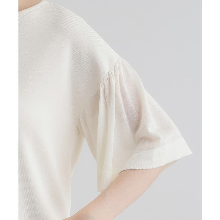 【嬉しい機能付き】やわらかドライタッチシアーフレアスリーブニット | grove | 詳細画像30 