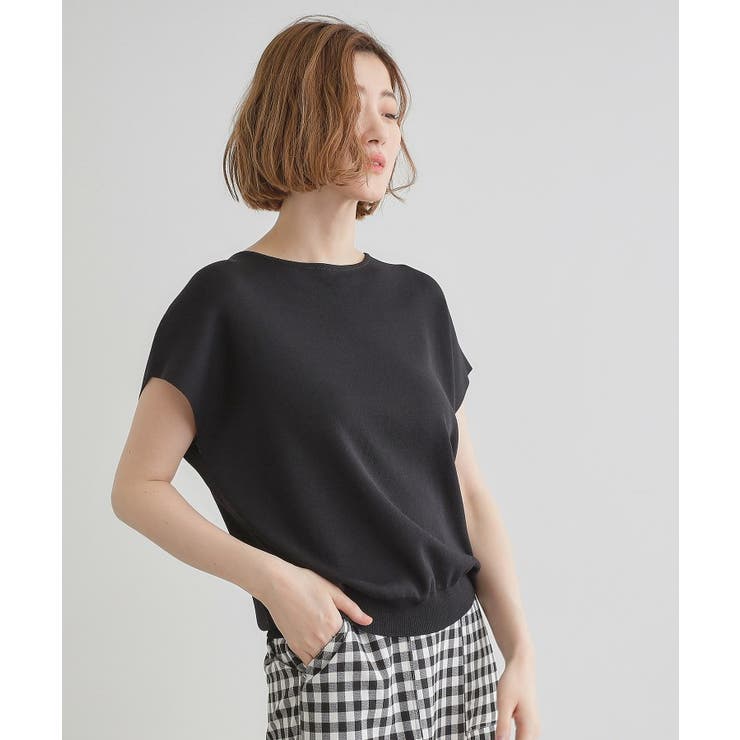 【嬉しい機能付き】やわらかドライタッチフレンチスリーブニット | grove | 詳細画像7 