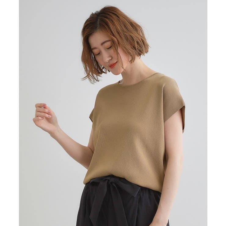 【嬉しい機能付き】やわらかドライタッチフレンチスリーブニット | grove | 詳細画像12 