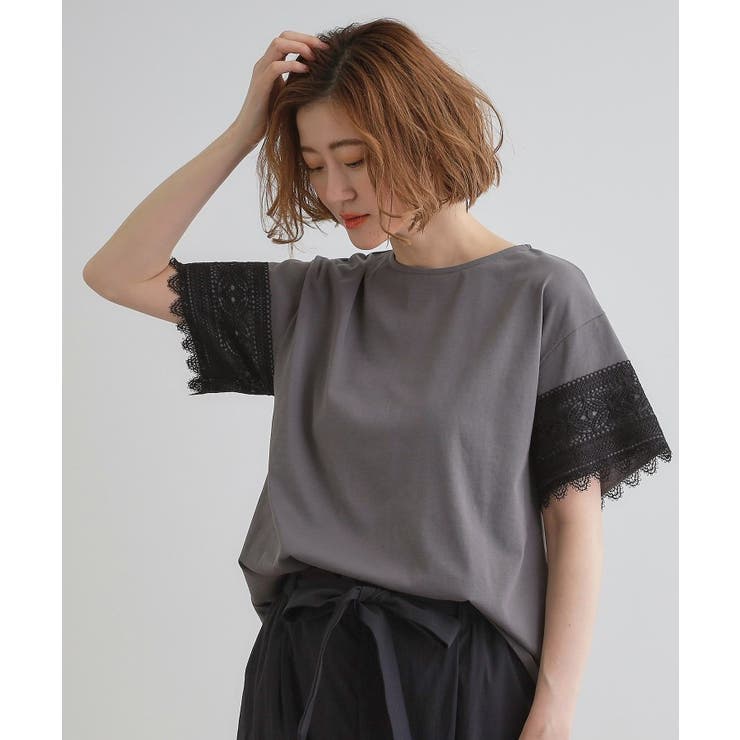 【洗える/二の腕カバー】上品なレースで叶える、きちんと見えの夏Tシャツ | grove | 詳細画像5 