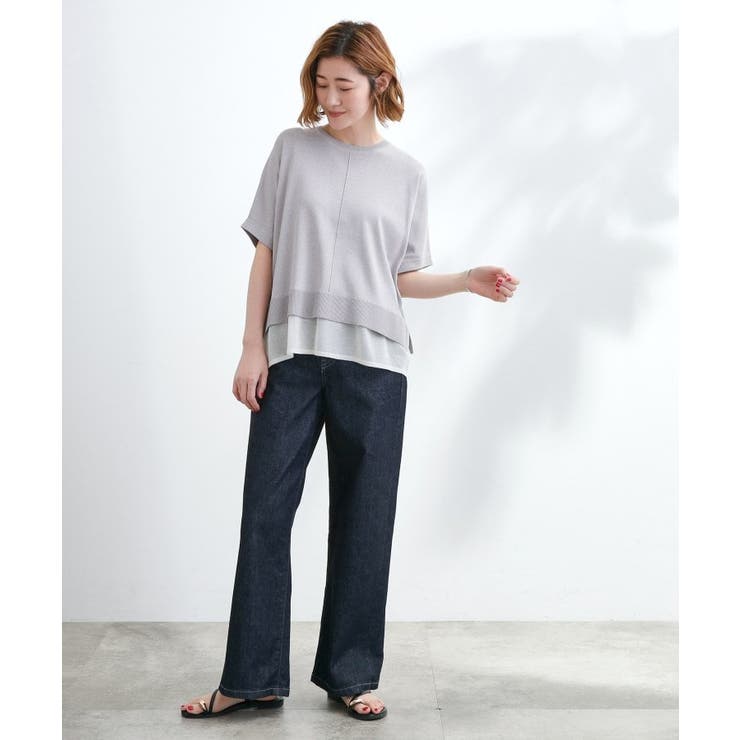 【夏に嬉しい機能付き】やわらかドライタッチレイヤードライクニット | grove | 詳細画像3 