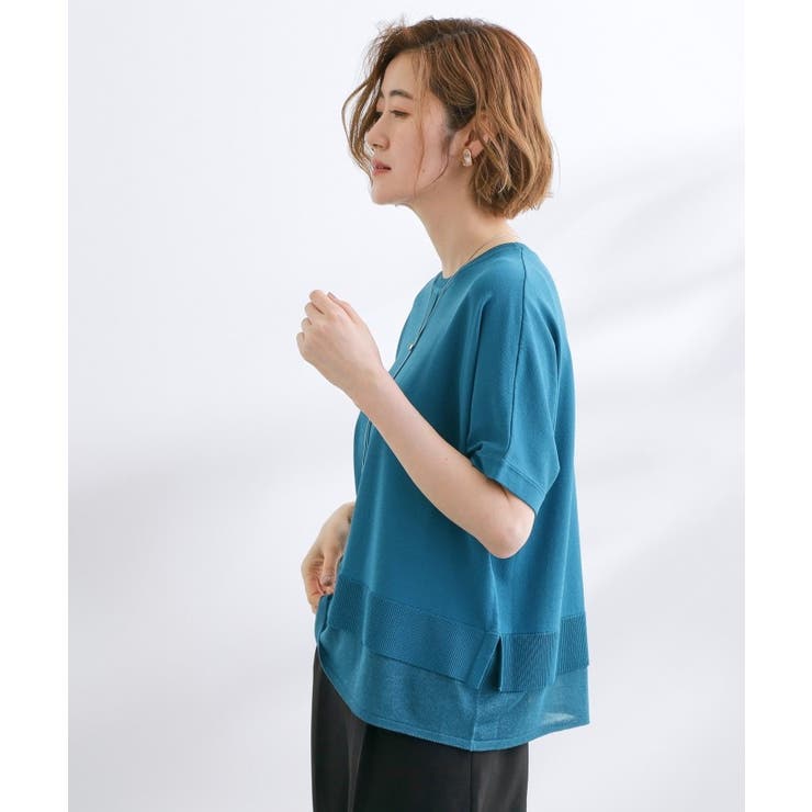 【夏に嬉しい機能付き】やわらかドライタッチレイヤードライクニット | grove | 詳細画像18 