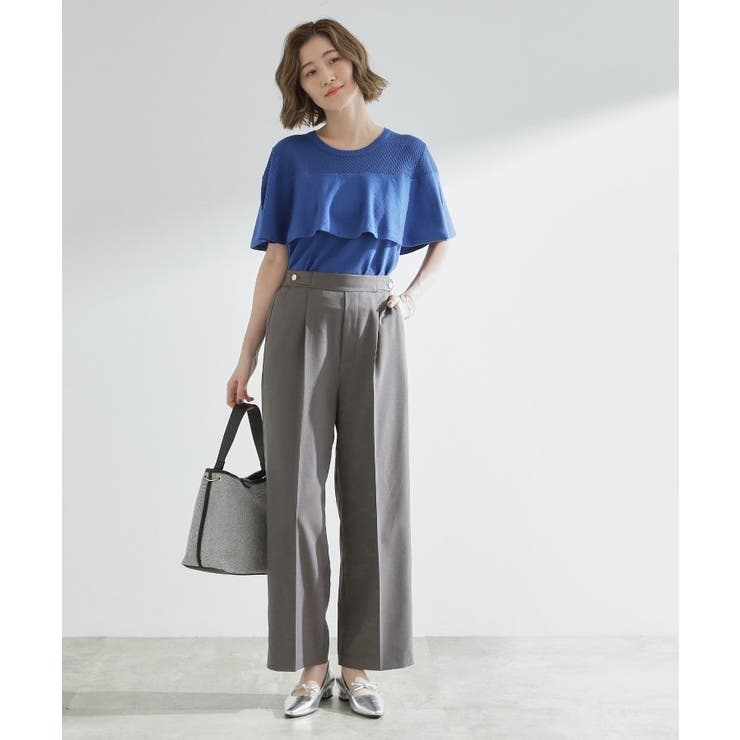 【洗える/美脚ラインキープ】ワイドパンツ | grove | 詳細画像2 