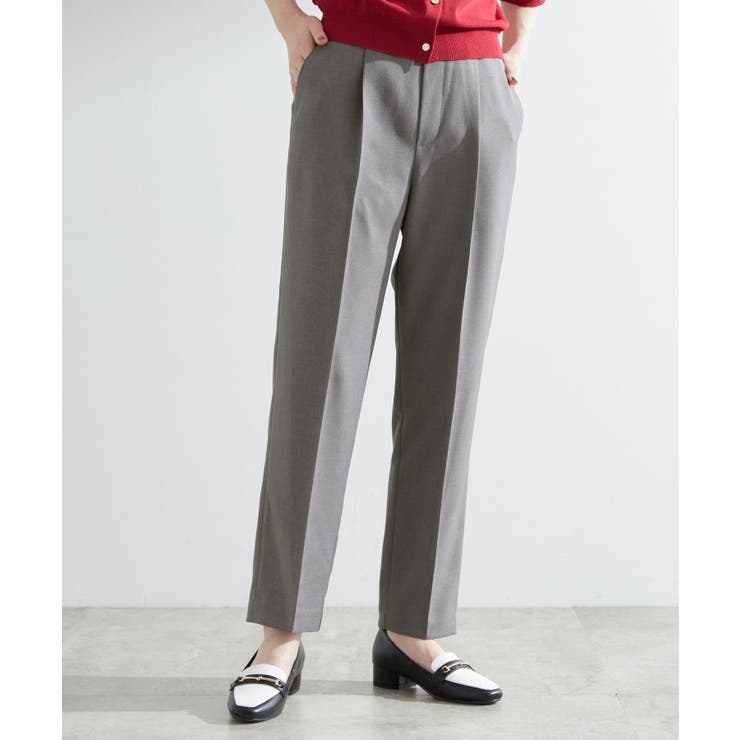 チャコールグレー(014) | 【洗える/美脚ラインキープ】テーパードパンツ | grove