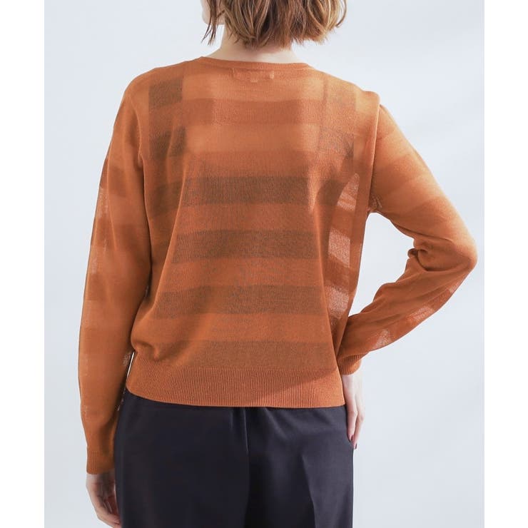 シアーボーダーカーディガン | grove | 詳細画像15 