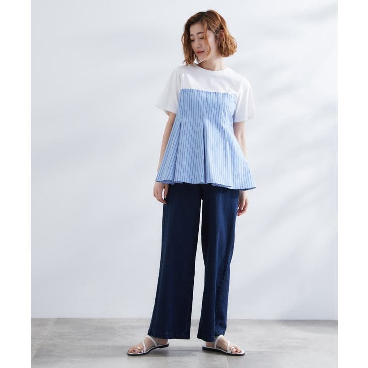 【冷感】ストレッチデニムワイドパンツ | grove | 詳細画像7 