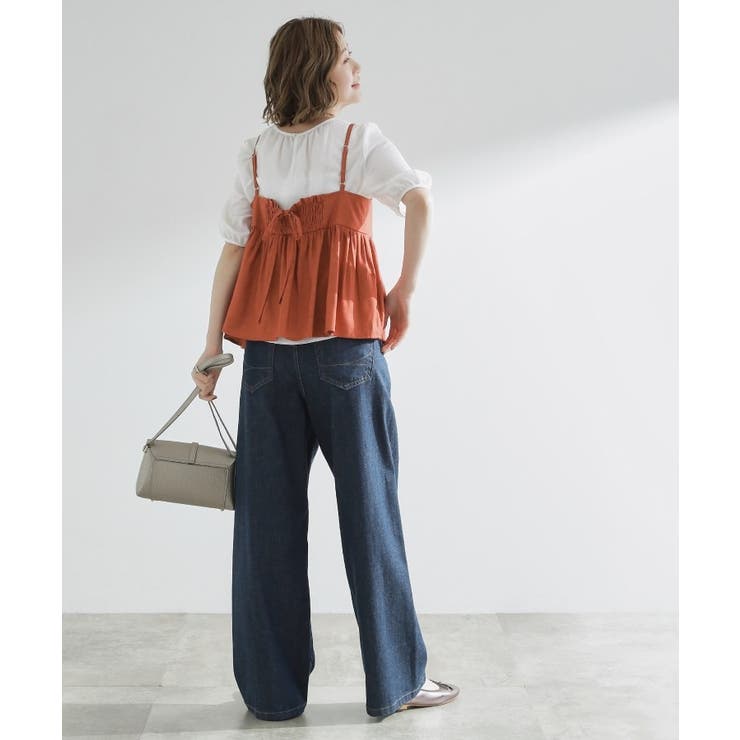 【2点SET/お洒落見え/体型カバー】ツイード調キャミ×ブラウスセット | grove | 詳細画像11 