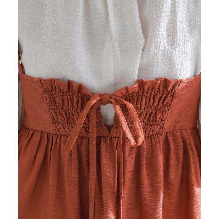 【2点SET/お洒落見え/体型カバー】ツイード調キャミ×ブラウスセット | grove | 詳細画像21 