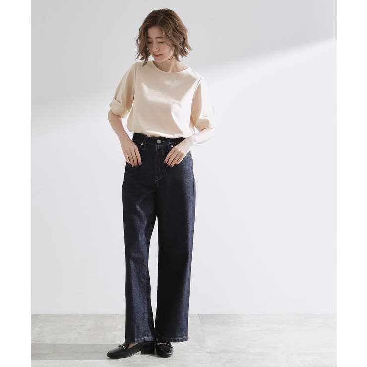 きちんと感と女性らしさ、二の腕カバーが一枚で叶う 袖口パール調ボタンプルオーバー | grove | 詳細画像6 