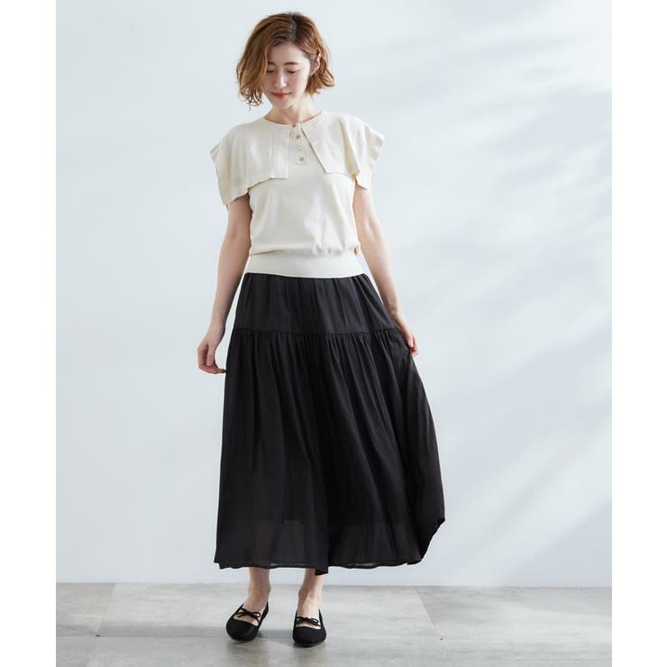 【2点SET】可愛く着まわせる！便利なニットベスト＆スカートセット | grove | 詳細画像5 