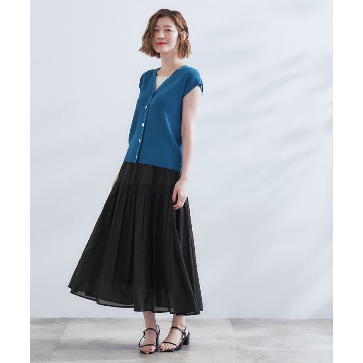 【2点SET】可愛く着まわせる！便利なニットベスト＆スカートセット | grove | 詳細画像8 